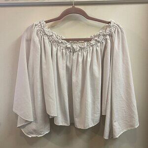 White Crop Off-the-shoulder Top (XS/AUS 6)